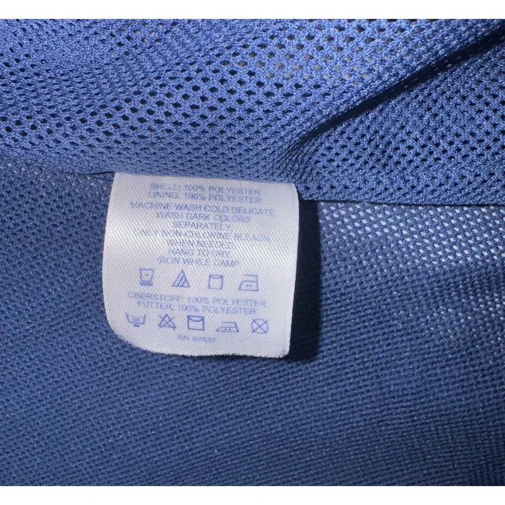 Lands End Men's Rain Jacket Windbreaker Large 42-44 - Blue‎ Gray